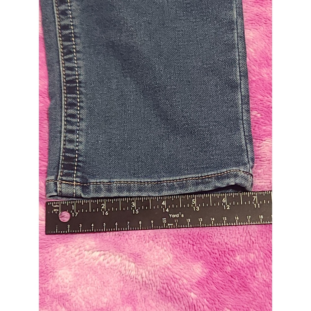 Seven7‎ Jeans Womens Size 10 34x23 Mid Rise Girlfriend Cropped Blue Stretch - Picture 9 of 13